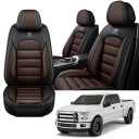Car Seat Cover Fit for Ford F150 2000-2025,Compatible Airbag Non-Slip Waterproof Seat Cover,Car Seat Protector Premium Interior (Standard 2 Seats,Black Coffee)