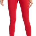 VME High Waist Buttery Soft Yoga Pants - Tummy Control Workout Running Yoga Legging for Women (Red, S)