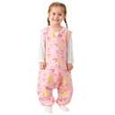 HOMEAL Toddler Sleep Sack, Sleeveless Sleep Sack with Legs 2T-3T, 1.0 TOG Wearable Blanket Baby, Pink
