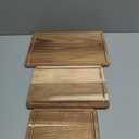 Amazon Basics Wooden Chopping Boards, 3-Piece Set, Acacia Wood, Pre-Oiled with Juice Groove