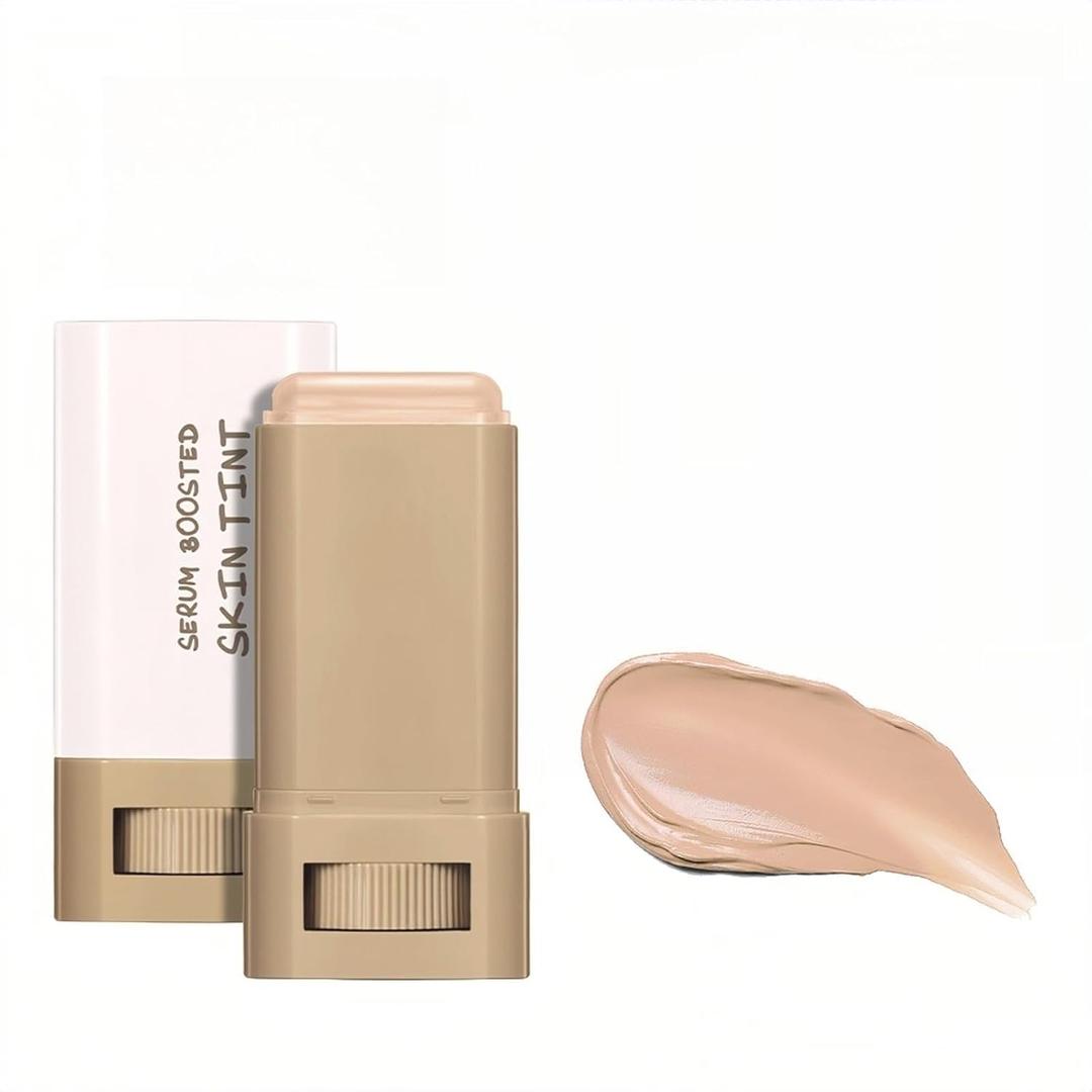 6 Colors Foundation Stick Serum Boosted Skin Concealer, Moisturizing Serum Lightweight Contour Foundation Face Stick for Women (04)