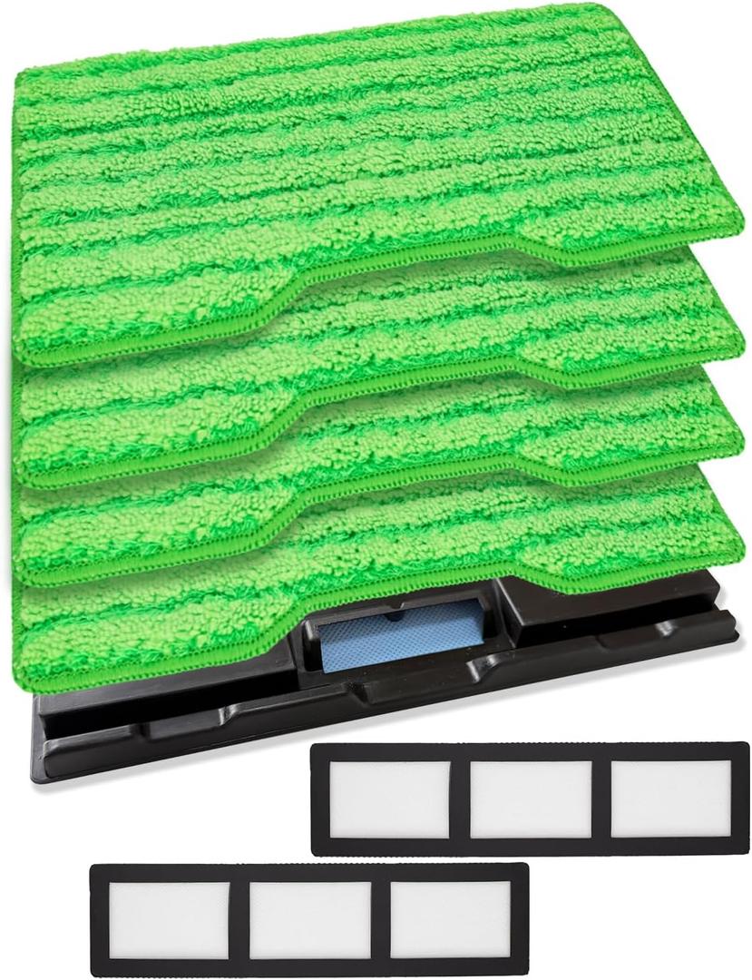 Replacement Mop Pads Compatible with Shark Vac Mop VM252 VM401 VM180 VM200 VM250 VM200P12 Cordless Hard Floor Vacuum Mop, Reusable Vac Pads Work with VCM60 VCD60 VCW60 VCO60, 4+2+1Pack