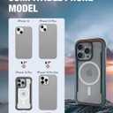RAPTIC Shield Magnetic for iPhone 15 Pro Case, Compatible with MagSafe, Shockproof Protective Clear Case, Military Grade 10ft Drop Tested, Durable Aluminum Frame, 6.1 inch, Black