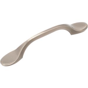 Amerock | Cabinet Pull | Satin Nickel | 3 inch (76 mm) Center-to-Center | Ravino | 1 Pack | Drawer Pull | Drawer Handle | Cabinet Hardware