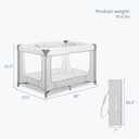 Dream On Me Zodiak Baby Playard, Breathable Mesh Sides, Soft Comfortable Mattress, Quick & Easy to Fold with Travel Carry Bag, Compact Space Saving Design - Cool Grey