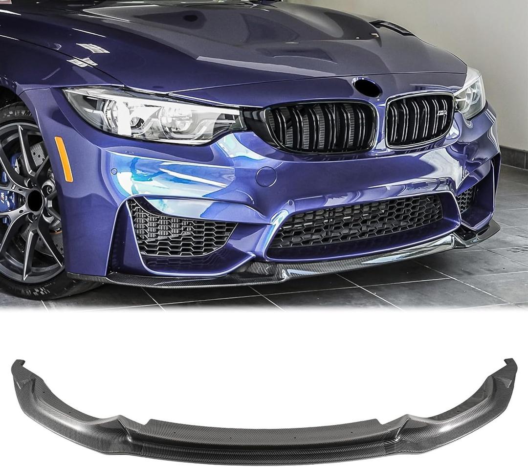 Carbon Fiber Front Bumper Lip Compatible with BMW M3 F80 2015-2018, Front Splitter for BMW M4 F82 F83 2015-2020