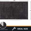 PURRUGS Dirt Trapping Door Mat 34" x 59", Non-Slip Machine Washable Entryway Rug, Dog Doormat, Indoor Front Door Mat, Super Absorbent Entry Rug for Muddy Shoes & Paws, Charcoal