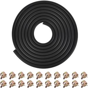 3/16 Inch ID Fuel Line Hose - 10 Feet Fuel Line for Kawasaki Kohler Briggs & Stratton Small Gas Diesel Powersports Engines and Generators w/ 20 Hose Clamps