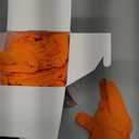 TitanFlex Thor Grip Heavy Duty Industrial Orange Nitrile Gloves with Raised Diamond Texture, 8-mil, Latex Free, Powder Free (X-Large (Pack of 100))