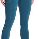 Colorfulkoala Women's High Waisted Yoga Pants 7/8 Length Leggings with Pockets (Blue, XL)