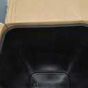 Amazon Basics Rectangular Plastic Office Wastebasket, Easy to Clean, 10 Gallon, Black, 2-Pack