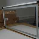 Mirrors & Marble Rectangle LED Vanity Mirror (56" x 36"), Front Lighted Modern Anti Fog Mirrior for Bathroom, Bedroom, Wall Mounting Home Décor Glass for Bathroom for Over Sink, Entryway