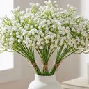 KHOYIME Artificial Flowers for Outdoor Decoration, 12PCS Faux White Petunias Silk Flowers UV Resistant Realistic Fake Plants for Outside Planters Garden Porch Yard Spring Summer Indoor Decor