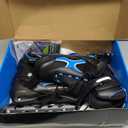 2PM SPORTS Inline Skates for Kids Girls Boys Ages 5-8 8-12 4-6 6-12 with Light Up Wheels, Adjustable Kids Roller Skates Blades for Adults Men Women Beginners Youths Blue, XLarge - Adult W8-10/ M7-9