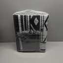 Outdoor Rug 5x8 ft Waterproof, Reversible Outdoor Plastic Straw Rug for Patios Clearance, Outdoor Area Rug Carpet RV Mat for Camping Backyard Deck Porch (Black&white-cross)