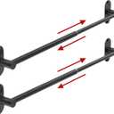 Towel Bar, Adhesive or Drill Wall Mount, Matte Black, 2 Pack