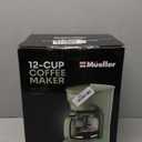 MELLERHOME 12-Cup Drip Green Coffee Maker, Borosilicate Carafe, Auto-Off, Reusable Filter, Anti-Drip, Keep-Warm Function, Clear Water Level Window, Green Kitchen Accessories & Dcor