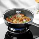 14" Glass Lid - Versatile Round Tempered Glass Replacement for 14 inch Frying Pans, Pots, Skillets, Dutch Ovens - Dishwasher Safe and Oven Safe up to 400°- Stainless Steel Knob
