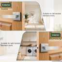 Heavy Duty Passage Door Handle, Door Lever with Rectangular Design, Non-Locking for Hallway Closet, Easy Installation, Satin Nickel, 8 Pack