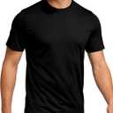 Mens Workout Shirts Dry Fit, Running Top Athletic Tee Moisture Wicking Crewneck Gym T-Shirts Short Sleeve (Small, Black)