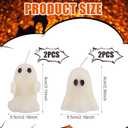 4pcs Halloween Ghost Candles, Cute Ghost Shape Candles Ghost Scented Candle White Halloween Spooky Candles for Home Halloween Party Room Table Decorations