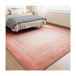 6x9 Pink Area Rugs for Living Room, Machine Washable Non Slip Area Rug Girls Nursery Rug Modern Abstract Indoor Rug Carpet Ultra Soft Rugs for Bedroom Dining Room Playroom Bedside Office