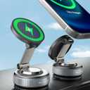 ALAFLY 15W Fast Charging Magnetic Car Phone Holder, New Elastic Suction Cup Phone Holder with Stronger Suction, 360° Adjustable Wireless Charger Car Mount for Magsafe iPhone 17 16 15 14 13 12