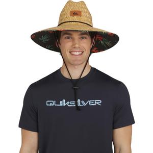 Quiksilver Men's Wide Brim Outdoor Lifeguard Straw Sun Hat