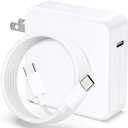 AWUREYIT Mac Book Pro Charger - 118W USB C Laptop Charger Power Adapter Fit MacBook Air 13 14 15 16 inch, MacBook Pro, M1 M2 M3 M4, iPad Pro and All Type C Port Devices, 6.6FT USB-C Braided Cable
