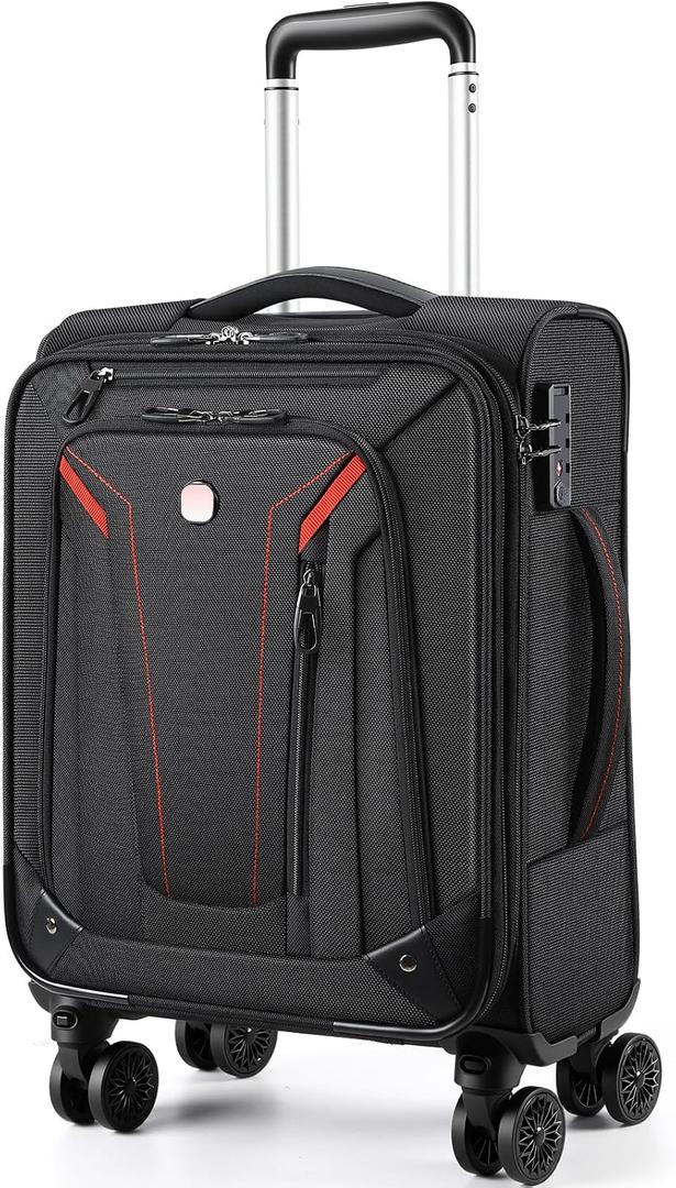 star cloud Carry On Luggage 22x14x9 Airline Approved, 22 Inch Rigid Frame Suitcases with Detachable Spinner Wheels, Softside Carry On Suitcase with USB & Type-C Ports,TSA Lock,Large Travel Luggage