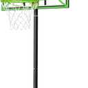 Basketball Hoop Outdoor with Adjustable 3-9FT Height, Portable Basketball Hoops & Goals for Kids/Teenagers/Youth in Backyard/Driveway/Indoor, Pool Basketball Hoop for Summer (Cyan-blue)