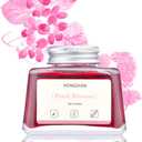 Hongdian Fountain Pen Bottled Ink Peach Blossom Color, 60ml Non Carbon Inkwell Bottle, Artist Calligraphy Ink