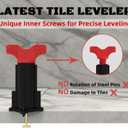 Reusable Tile Leveling System, Tile Tools for Installation, Tile Leveling Clips Tile Spacers(120 Sets+120 Extra Pins)