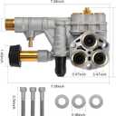 7108366 Pressure Washer Pump Manifold Replacement Kit for Axial Cam Pressure Washer Pump 510020 520006