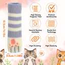 ElevateTech Cat Paw Chair Socks, 24 Pcs Cute Cat Chair Leg Floor Protectors for Hardwood Floors Non-Slip Knitted Furniture Socks Floor Protectors for Chairs Table Legs, Noise Reduction (6 Styles)