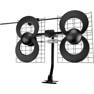 Antennas Direct ClearStream 4V Indoor Outdoor TV Antenna, UHF VHF, Multi-Directional, 70+ Mile Range, 4K 8K UHD, NEXTGEN TV w/ 20-inch Mast (Black)