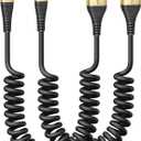 USB C Cable Fast Charging, 2Pack 3ft Coiled USB A to Type C Charge Cord for Car USB-C Charging Cable Compatible with iPhone 17/16/15/Pro/Samsung Galaxy S20 S10 Note 10 and Other USB C Devices-Gold