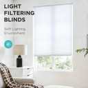 Joydeco No Tools No Drill Cordless Cellular Shades, Light Filtering Honeycomb Blinds for Indoor Windows, Thermal Insulating & Noise Reducing (White, 19" W x 36" H)