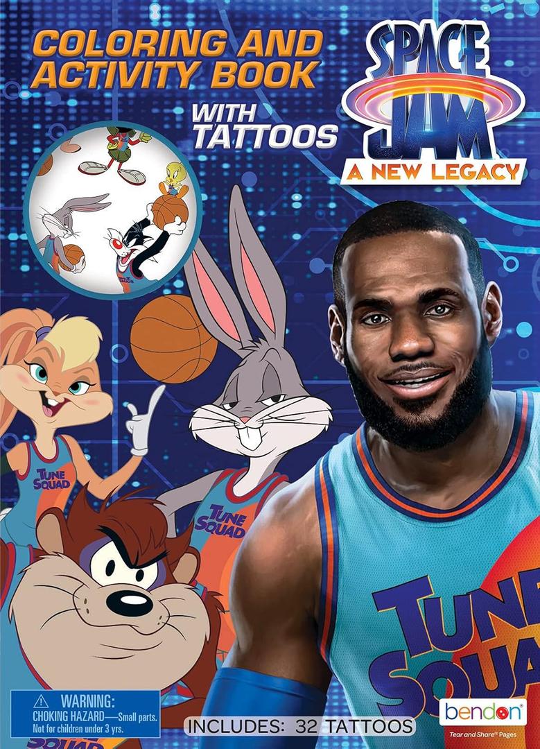 Space Jam: A New Legacy 48 Page Coloring and Activity Book with Temporary Tattoos (Looney Tunes) Bendon 50789