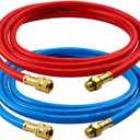 9FT 34722 Enviro-Guard Hose Set for Hvac Hoses, Red & Blue R-134a Enviro Guard Hose Set for 34788, 34288, 34134Z RRR Machines, 740 PSI Working Pressure / 3700 PSI Burst Pressure
