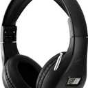 Portable Personal FM Radio Headphones with Best Reception, Wireless Headset FM Radio Ear Muffs for Walking, Jogging Powered by 2 AA Batteries(Not Included) -Black