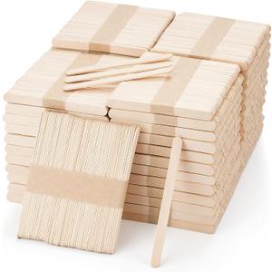 2400 Pcs Popsicle Sticks for Crafts,4.5 Inch Wooden Craft Sticks,Natural Wood Popsicle Stick for Waxing,Ice Cream Sticks,Hair Removal and Waxing Supplies,DIY Wood Crafts for Home Art Projects