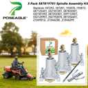 3 Pack 587819701 Spindle Assembly Replace 532187281 587820301 532187292 587253301 532192870 587125401 192872 for Husqvarna 48" 54" Z254 YTH2348 RZ5424 LGT2654 YTH24K48 YTH24V48 YTH24V54 Decks