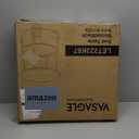 VASAGLE LILEA Collection - Small Round Side End Table, Modern Nightstand with Fabric Basket, Cream White ULET223K67