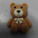 50pcs Caroon Beige Coffee Bear Resin Cabochon Flatbacks Fit Phone Decor Parts Scrapbooking Craft DIY Hair Bows Accessories