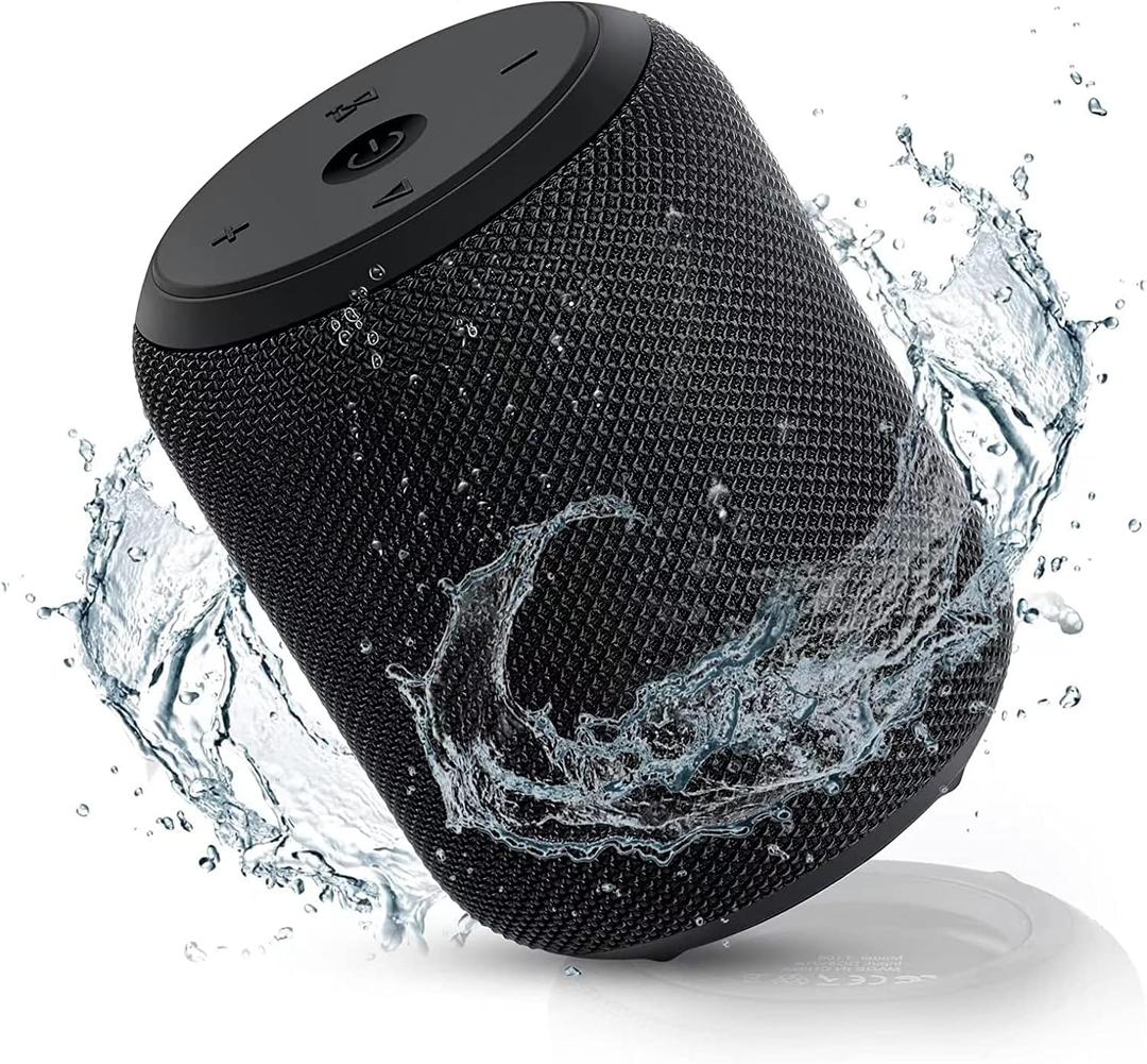 NOTABRICK Bluetooth Speaker with15W, IPX67 Waterproof Portable Speakers Bluetooth Wireless V5.0, Stereo Sound, Active Extra Bass, Double Pairing, for Party, Home Theater, Game Theater (Black)