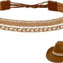 Cowboy Hat Bands for Men and Women,Hatbands Belt for Cowboy/Western/Fedora/Cowgirl Hats Multicolor