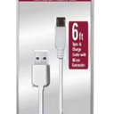 Wireless Gear 6 Ft Sync & Charger White Micro USB Cable