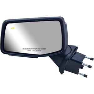 Driver Left Side Door Mirror Power Heated with BLIS(Blind Spot Light) Glass Puddle and Signal Light Chrome Pirmer and Textured Back Cover for Chevrolet Silverado GMC Sierra from 2019 to 2023, Medium