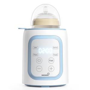 Grownsy Bottle Warmer, 8-in-1 Fast Baby Milk Warmer with Timer for Breastmilk or Formula, Accurate Temperature Control, Multifunctional Baby Bottle Warmers for All Bottles- Blue